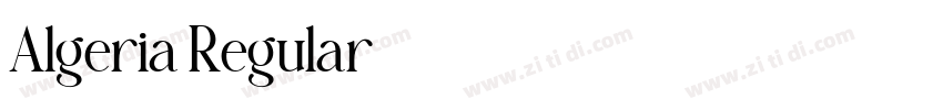 Algeria Regular字体转换 Algeria Regular字体转换